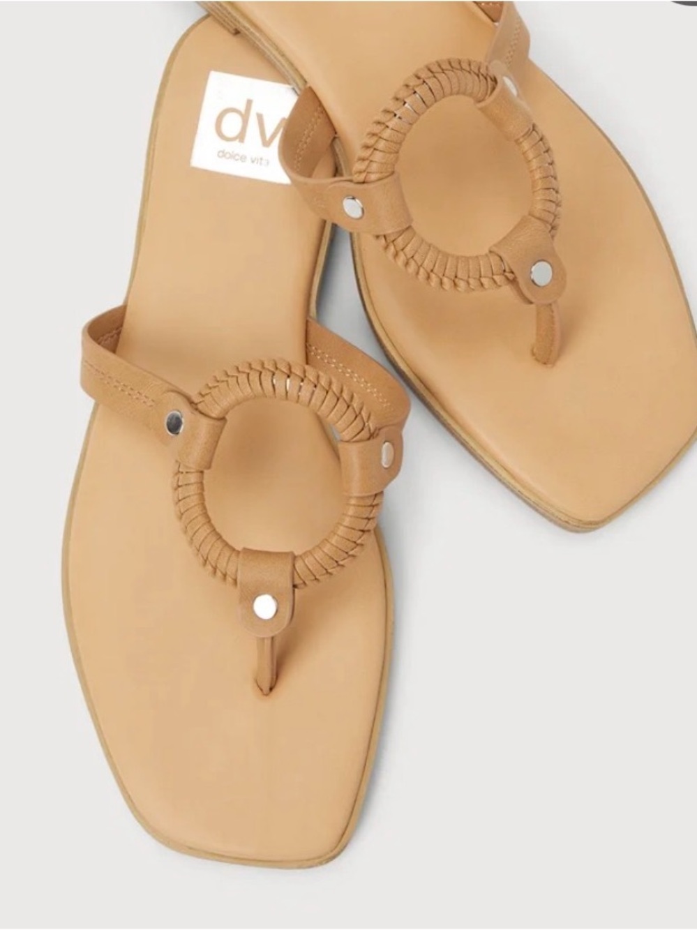 DV by Dolce Vita Tan Braided Ring Toe-Thong Sandal